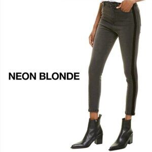 NEON BLONDE Bella Black Velvet Magic Sky High-Rise Skinny Jean - Size 26